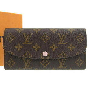 Louis Vuitton Portefeuille Wallet Emilie Ebene Brown Long Hook Loop Closure